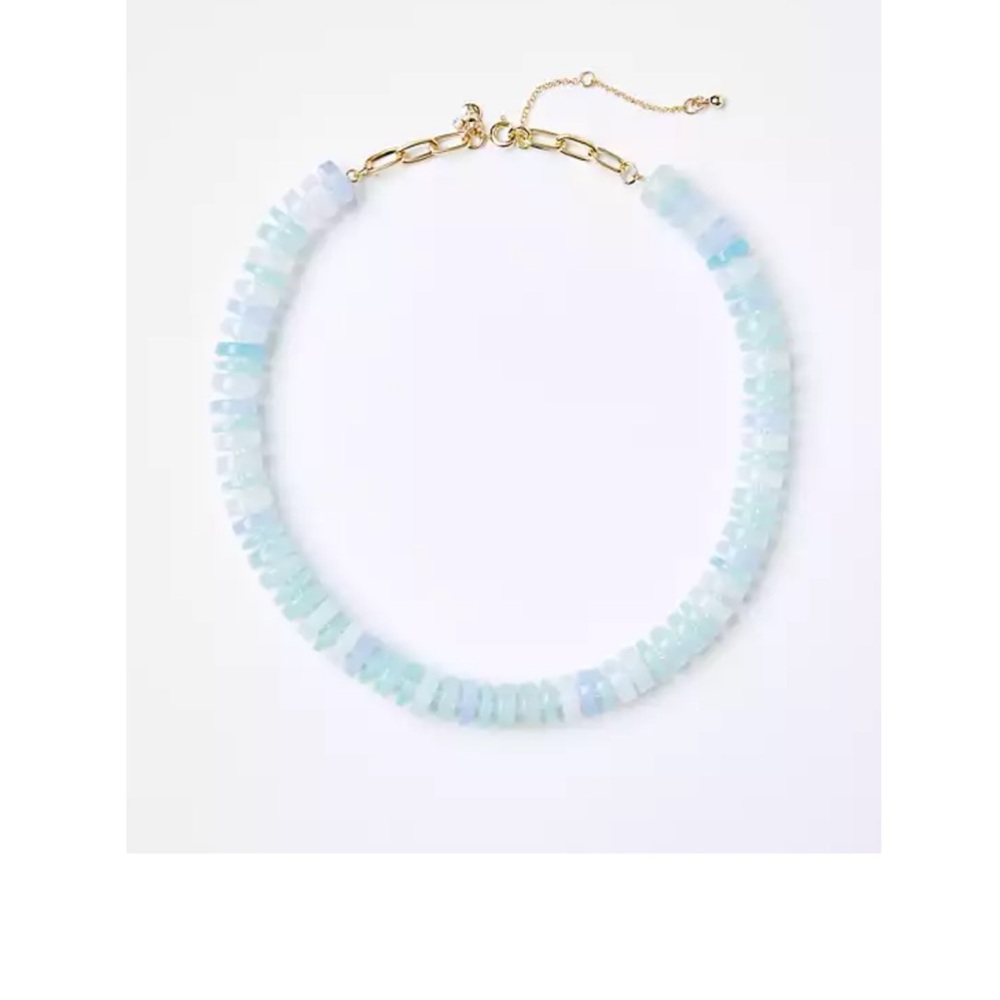Elegant Gold and Blue Beaded Necklace